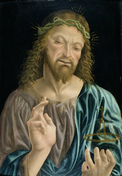 Cristo Salvator Mundi, ca. 1490-94 von Master of the Pala Sforzesca